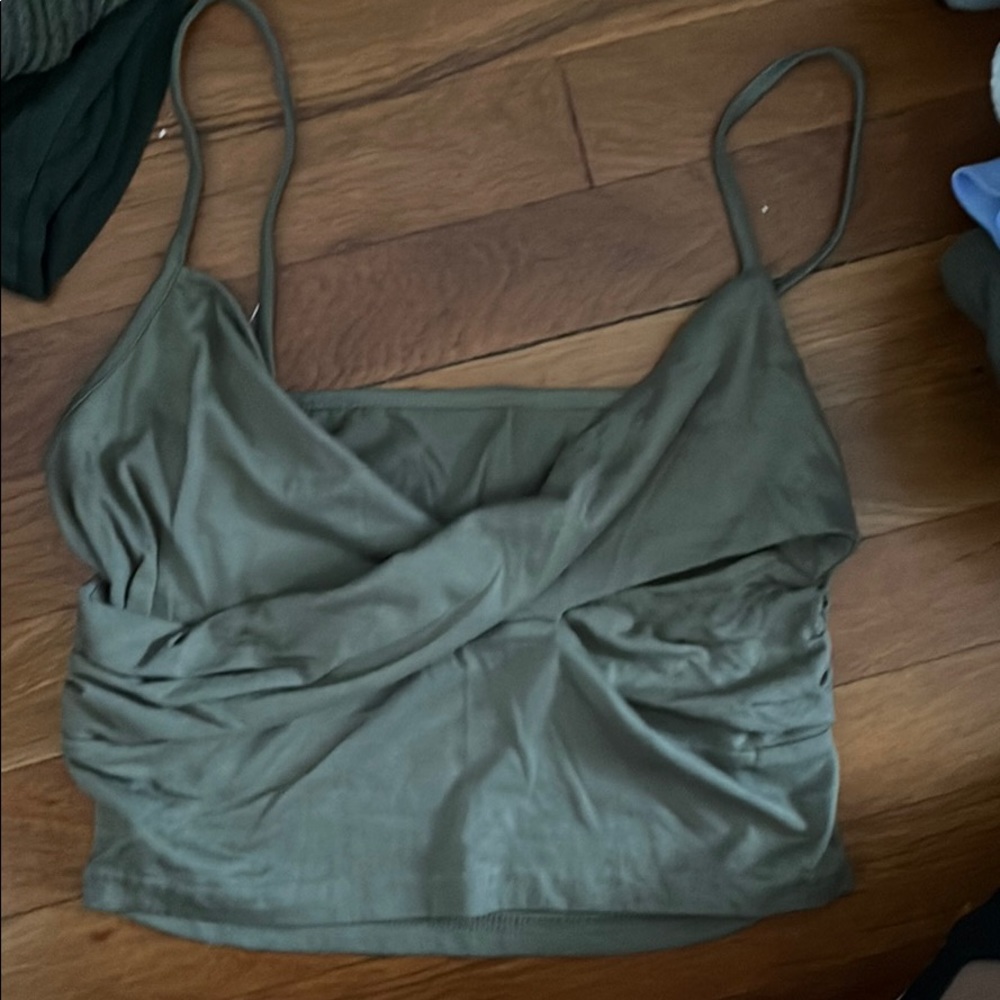 Olive tank top used once